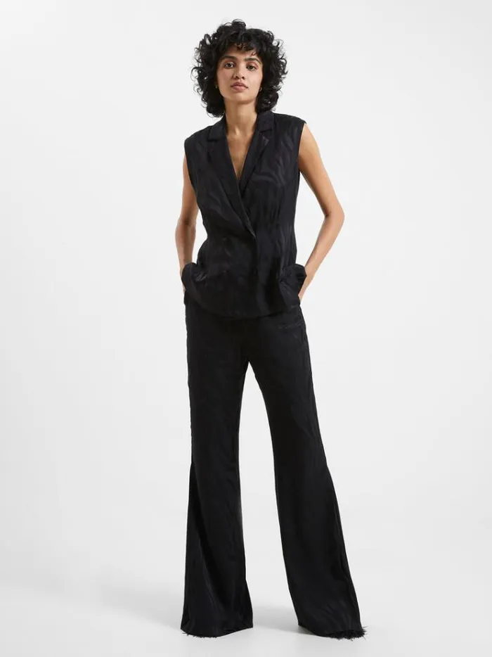French Connection Trousers Aba Eco Satin Trousers Blackout 8211 Woman