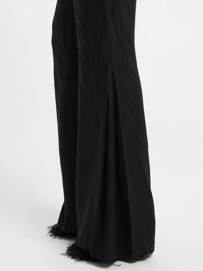 French Connection Trousers Aba Eco Satin Trousers Blackout 8211 Woman