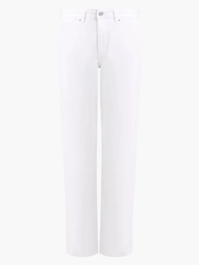 French Connection Trousers Denim Stretch Wide Leg Jeans 34 Inch White 8211 Woman