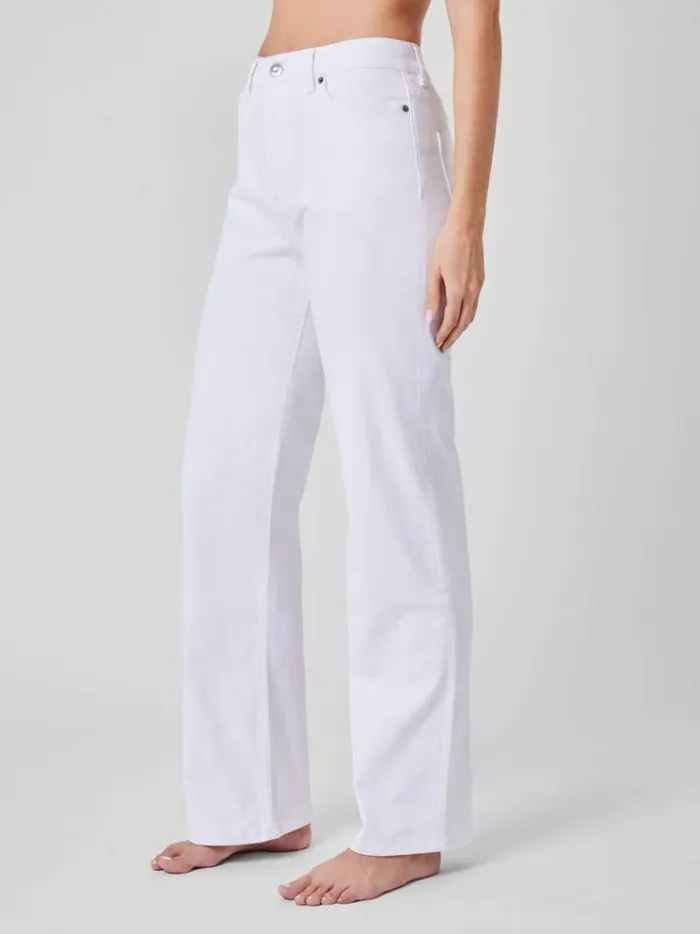 French Connection Trousers Denim Stretch Wide Leg Jeans 34 Inch White 8211 Woman