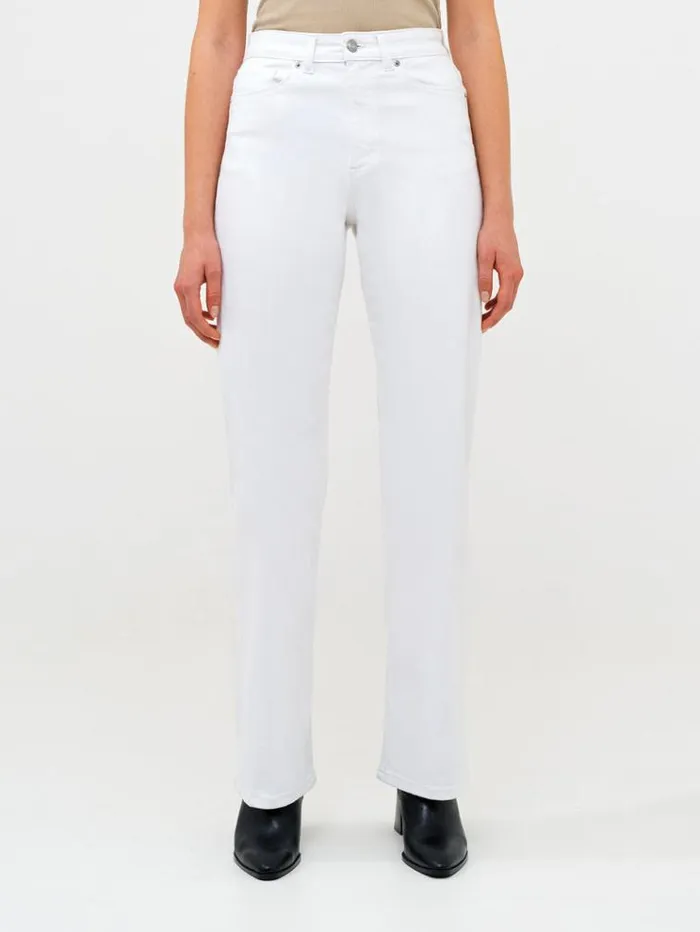 French Connection Trousers Denim Stretch Wide Leg Jeans 34 Inch White 8211 Woman