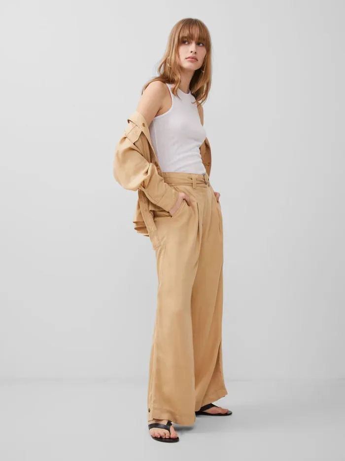 French Connection Trousers Elkie Twill Trousers Biscotti 8211 Woman