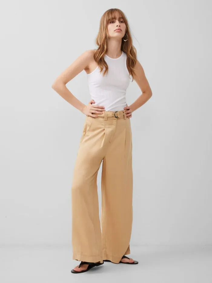French Connection Trousers Elkie Twill Trousers Biscotti 8211 Woman