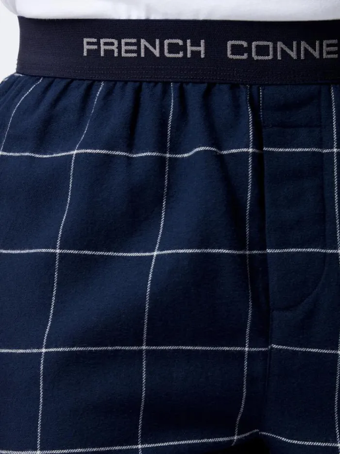 French Connection Trousers French Connection Pj Flannel Pants Marinewhite 8211 Man