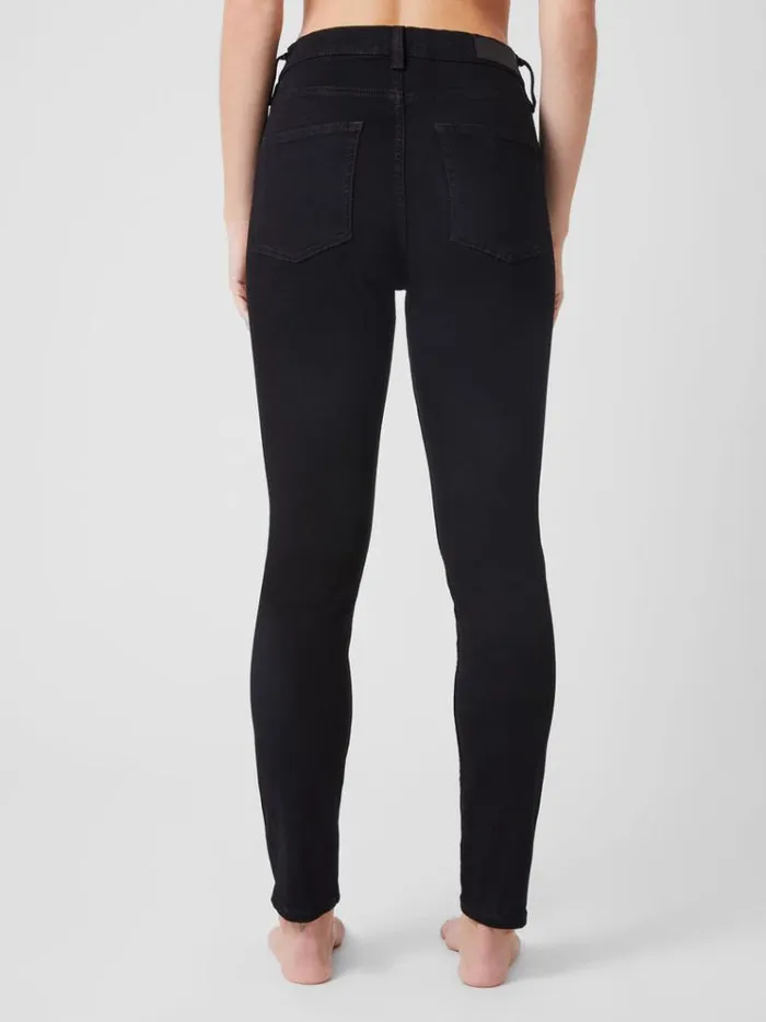 French Connection Trousers Soft Stretch Denim High Rise Skinny Jeans 30 Inch Black 8211 Woman