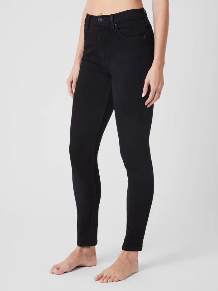 French Connection Trousers Soft Stretch Denim High Rise Skinny Jeans 30 Inch Black 8211 Woman