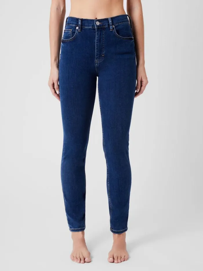 French Connection Trousers Soft Stretch Denim High Rise Skinny Jeans 30 Inch Mid Wash 8211 Woman