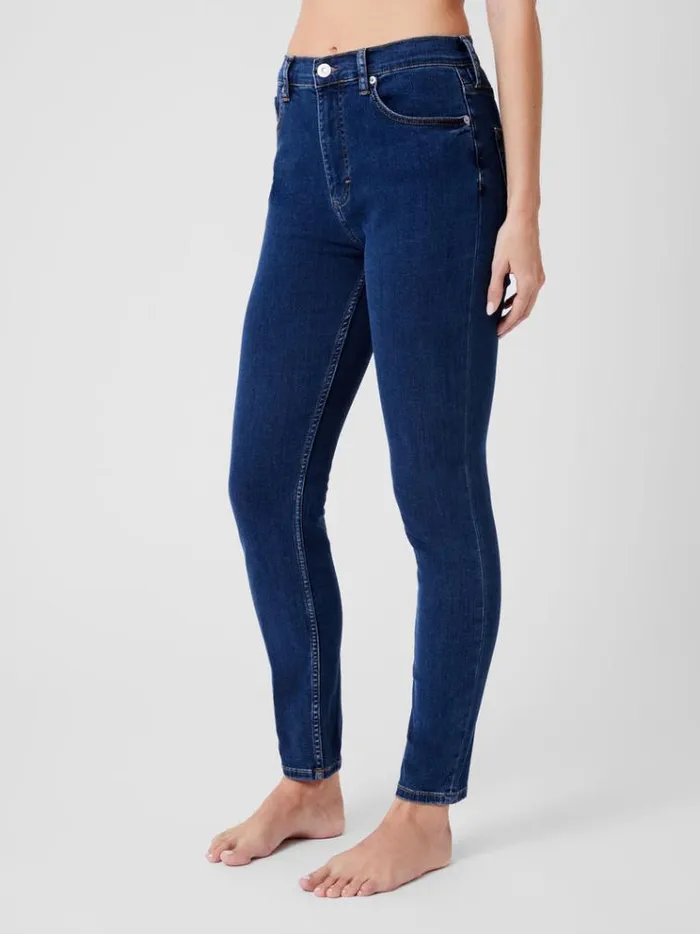 French Connection Trousers Soft Stretch Denim High Rise Skinny Jeans 30 Inch Mid Wash 8211 Woman