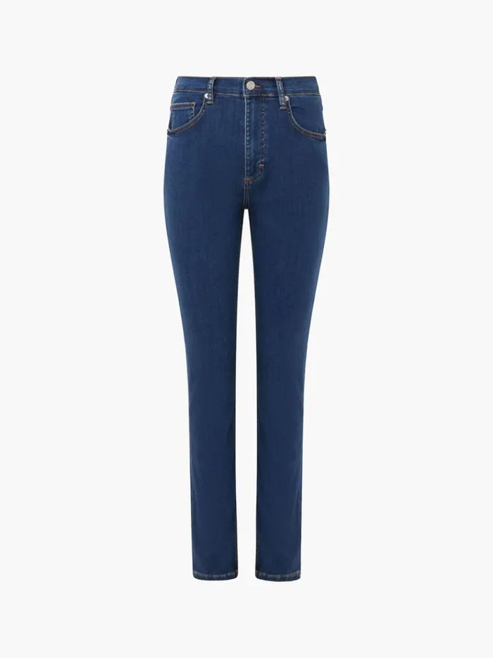 French Connection Trousers Soft Stretch Denim High Rise Skinny Jeans 30 Inch Mid Wash 8211 Woman