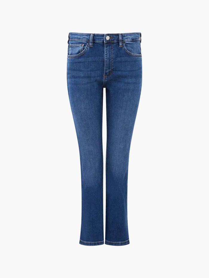 French Connection Trousers Stretch Denim Bootcut Ankle Length Jeans 30 Inch Vintage Mid Wash 8211 Woman