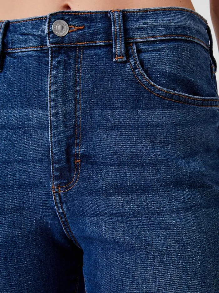 French Connection Trousers Stretch Denim Bootcut Ankle Length Jeans 30 Inch Vintage Mid Wash 8211 Woman