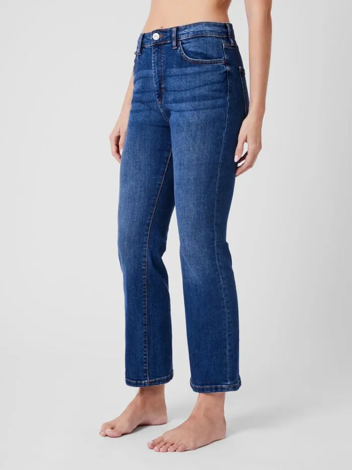 French Connection Trousers Stretch Denim Bootcut Ankle Length Jeans 30 Inch Vintage Mid Wash 8211 Woman