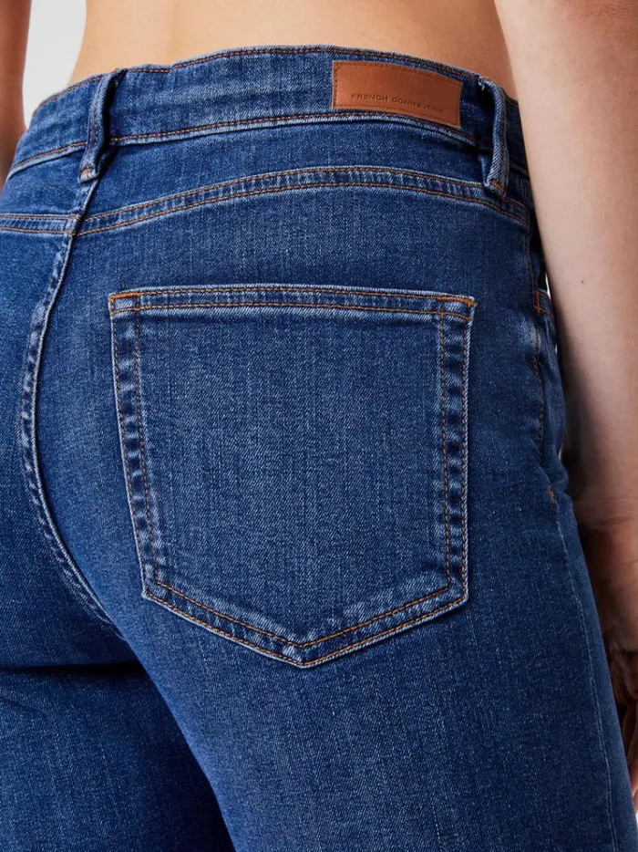 French Connection Trousers Stretch Denim Bootcut Ankle Length Jeans 30 Inch Vintage Mid Wash 8211 Woman