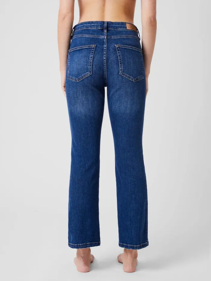 French Connection Trousers Stretch Denim Bootcut Ankle Length Jeans 30 Inch Vintage Mid Wash 8211 Woman