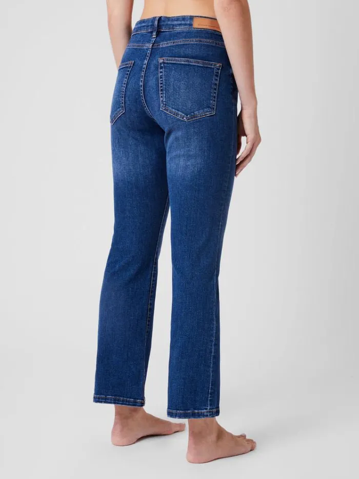 French Connection Trousers Stretch Denim Bootcut Ankle Length Jeans 30 Inch Vintage Mid Wash 8211 Woman