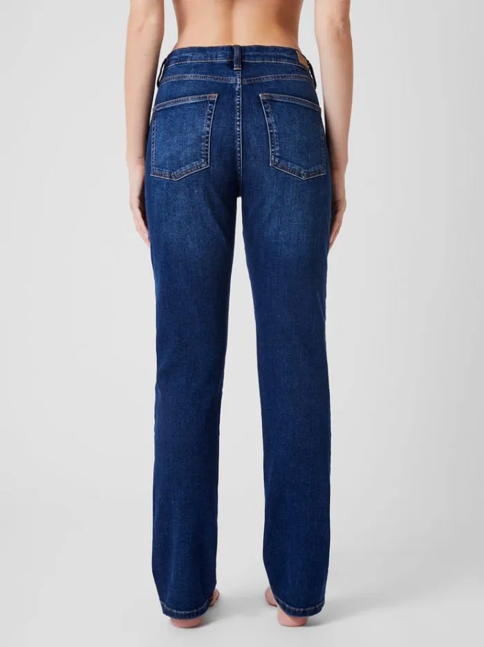 French Connection Trousers Stretch Denim Cigarette Fit Full Length Jeans 34 Inch Mid Wash 8211 Woman