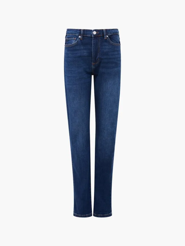 French Connection Trousers Stretch Denim Cigarette Fit Full Length Jeans 34 Inch Mid Wash 8211 Woman