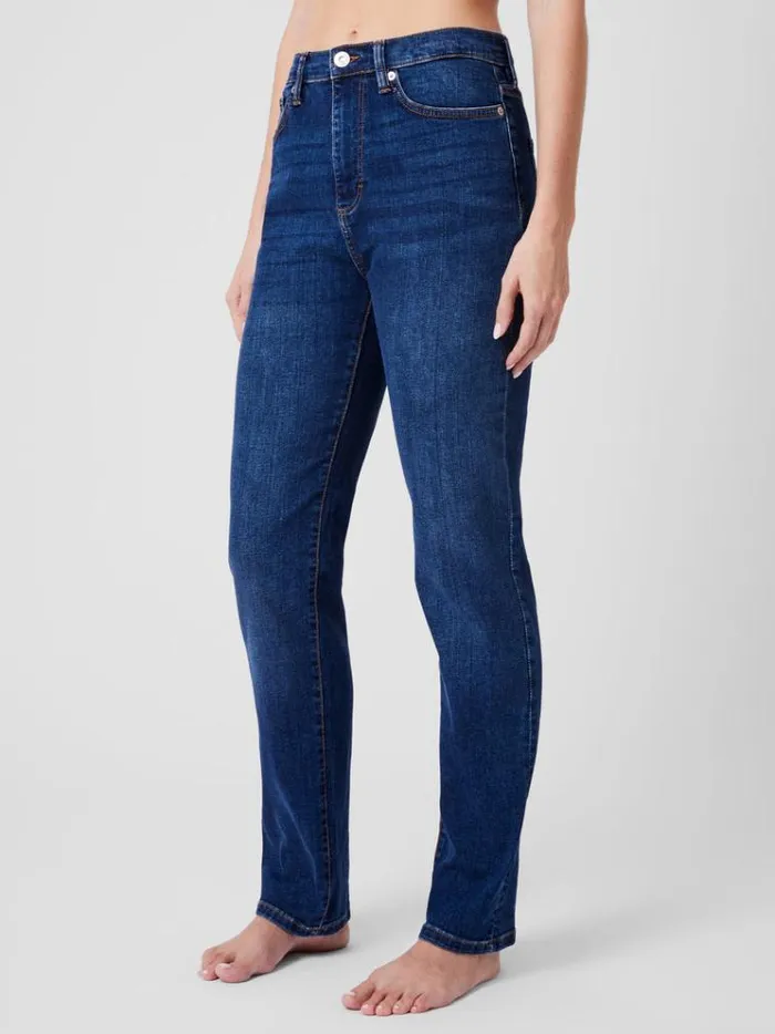 French Connection Trousers Stretch Denim Cigarette Fit Full Length Jeans 34 Inch Mid Wash 8211 Woman