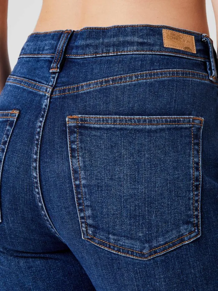 French Connection Trousers Stretch Denim Cigarette Fit Full Length Jeans 34 Inch Mid Wash 8211 Woman