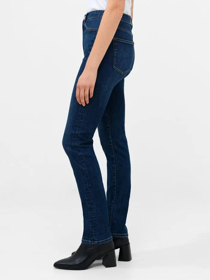 French Connection Trousers Stretch Denim Cigarette Fit Full Length Jeans 34 Inch Mid Wash 8211 Woman