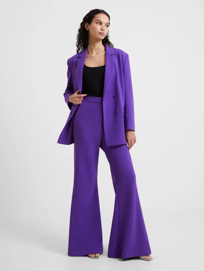 French Connection Trousers Whisper Flare Trousers Cobalt Violet 8211 Woman