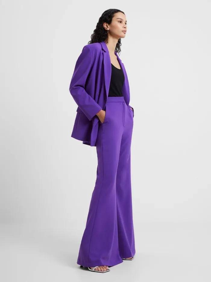 French Connection Trousers Whisper Flare Trousers Cobalt Violet 8211 Woman