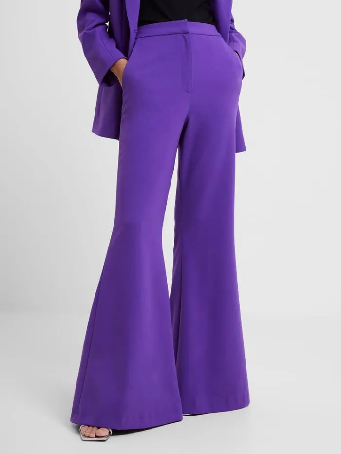 French Connection Trousers Whisper Flare Trousers Cobalt Violet 8211 Woman