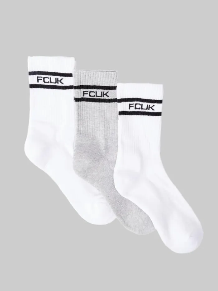 French Connection Underwear and Socks 3 Pack Fcuk Sports Stripe Socks Multi 2 8211 Woman French Connection Underwear and Socks 3 Pack Fcuk Sports Stripe Socks Multi 2 8211 Woman