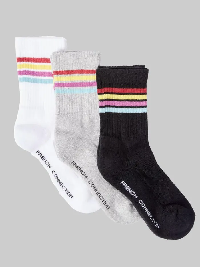 French Connection Underwear and Socks 3 Pack French Connection 4 Stripe Crew Socks Multi 1 8211 Woman French Connection Underwear and Socks 3 Pack French Connection 4 Stripe Crew Socks Multi 1 8211 Woman