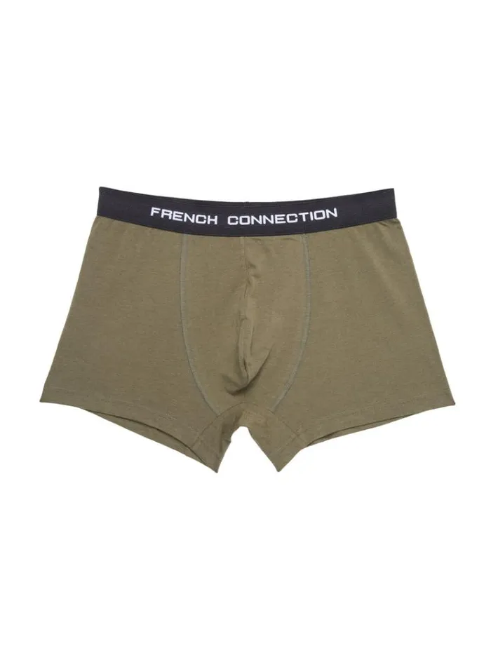 French Connection Underwear and Socks 3 Pack French Connection Boxers Whiteolive Gnblack 8211 Man