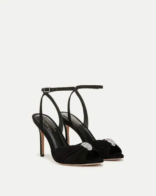 Genevieve PeepToe Sandal Black Women Veronica Beard Shoes Genevieve PeepToe Sandal Black Women Veronica Beard Shoes