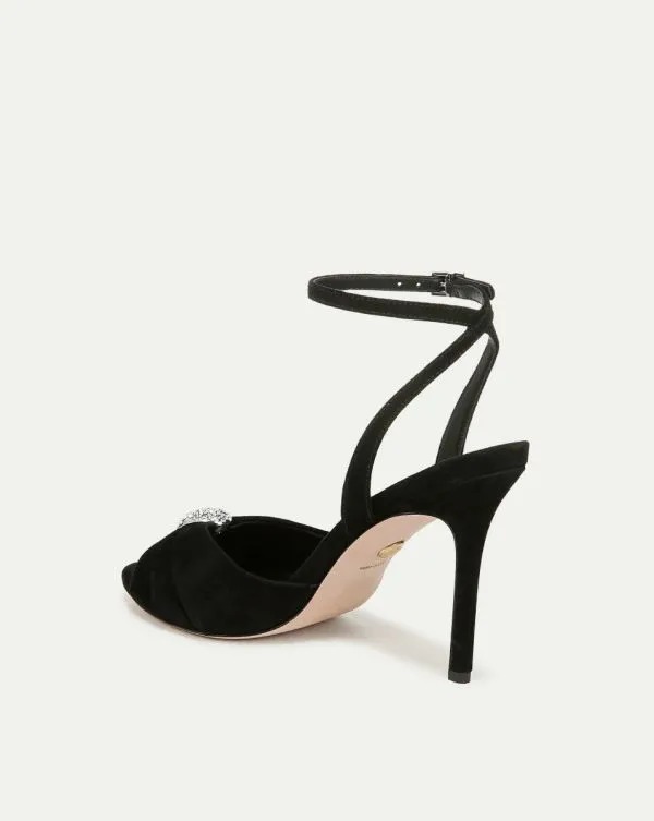 Genevieve PeepToe Sandal Black Women Veronica Beard Shoes Genevieve PeepToe Sandal Black Women Veronica Beard Shoes