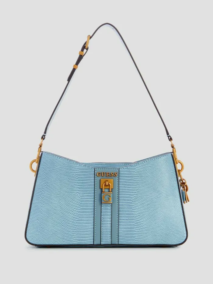 Ginevra Elite Shoulder Bag Light Denim Women Handbags GUESS
