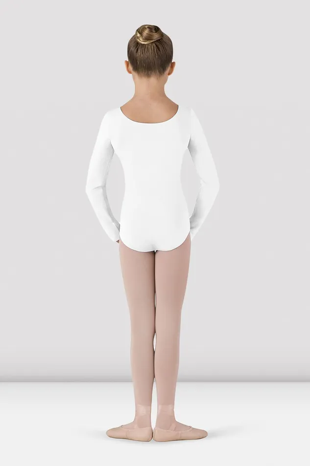 Girls Basic Long Sleeve Leotard White Leotards Bloch Children
