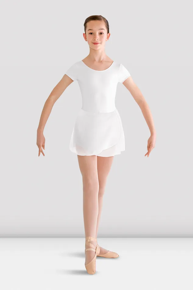Girls Prisha Short Sleeve Skirted Leotard White Dresses Bloch Children