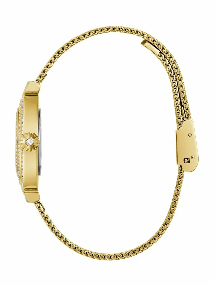 GoldTone Mesh Analog Watch Yellow Gold Women Watches GUESS GoldTone Mesh Analog Watch Yellow Gold Women Watches GUESS