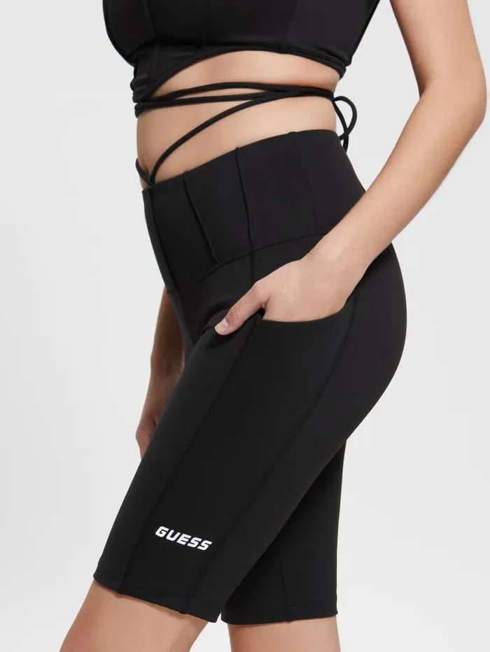 GUESS Activewear Women Brigit Biker Shorts Black