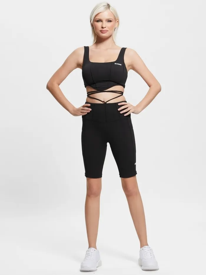 GUESS Activewear Women Brigit Biker Shorts Black GUESS Activewear Women Brigit Biker Shorts Black