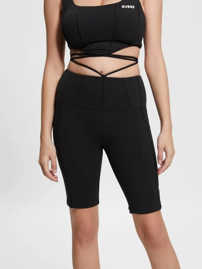 GUESS Activewear Women Brigit Biker Shorts Black GUESS Activewear Women Brigit Biker Shorts Black