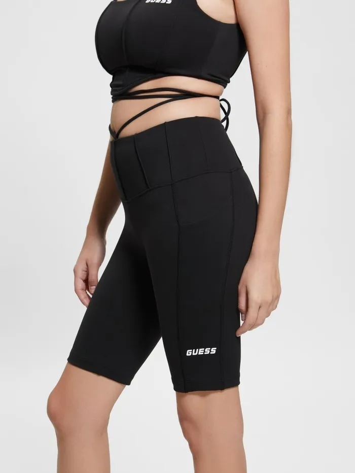 GUESS Activewear Women Brigit Biker Shorts Black GUESS Activewear Women Brigit Biker Shorts Black