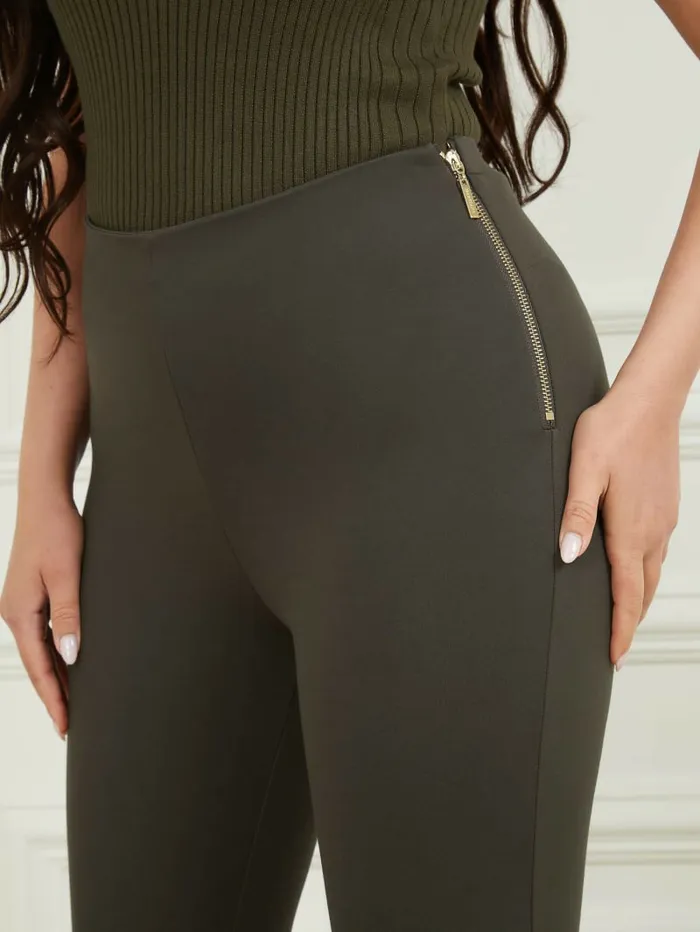 GUESS Bottoms Women Jane Ponte Legging 344 Olive Branch GUESS Bottoms Women Jane Ponte Legging 344 Olive Branch