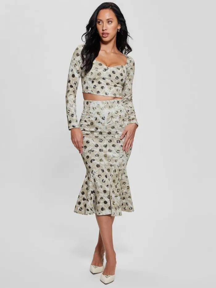 GUESS Bottoms Women Thea Pencil Skirt Sandy Polka Dots