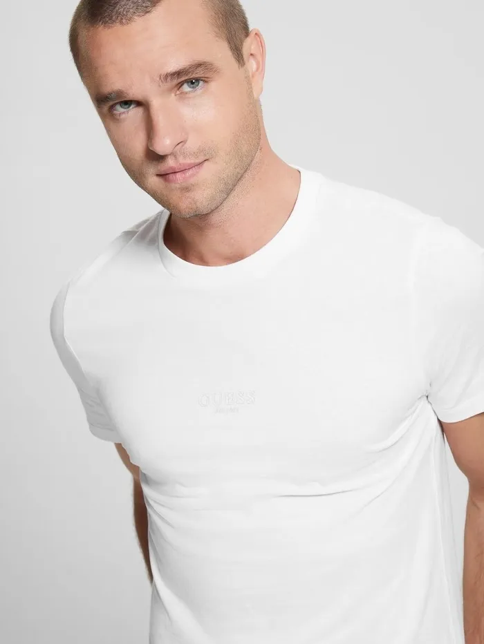 GUESS Eco Aidy Tee Pure White Men TShirts and Tanks