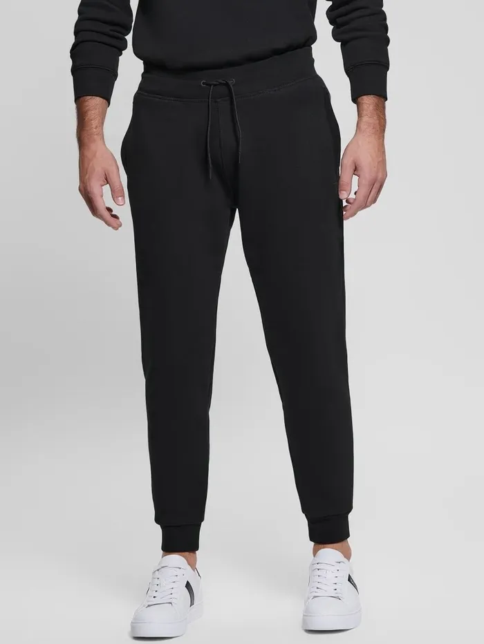 GUESS Eco Aldwin Logo Pants Black Men Activewear