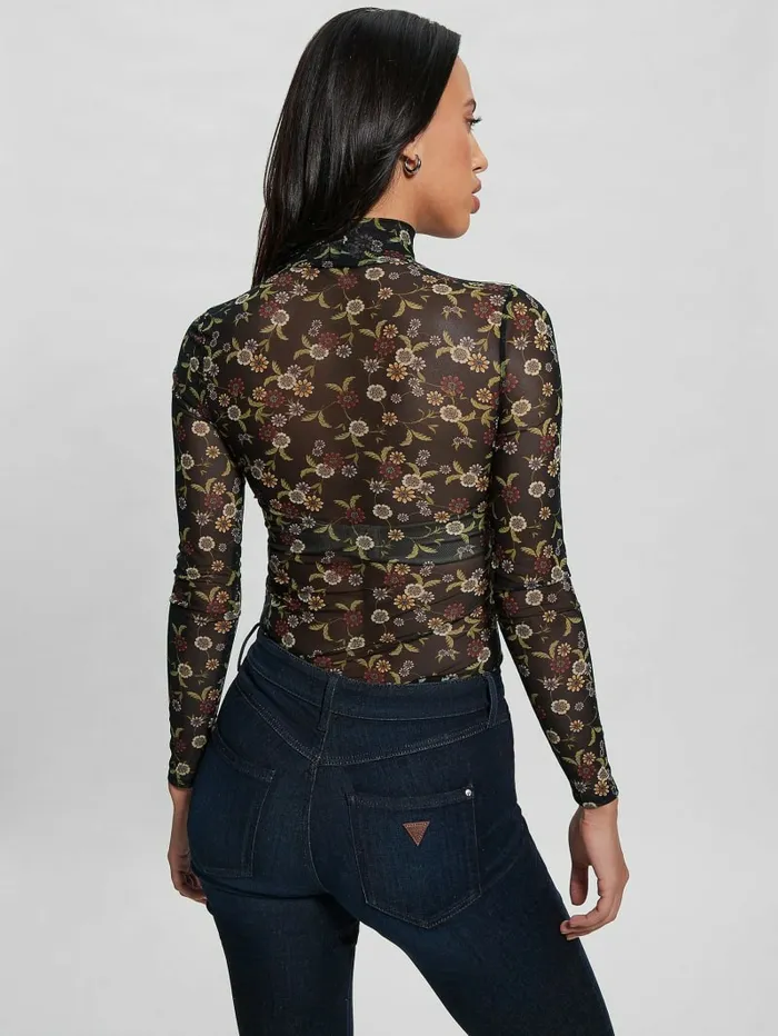 GUESS Eco Kamaria Printed Top Night Blooms Print Women Tops GUESS Eco Kamaria Printed Top Night Blooms Print Women Tops