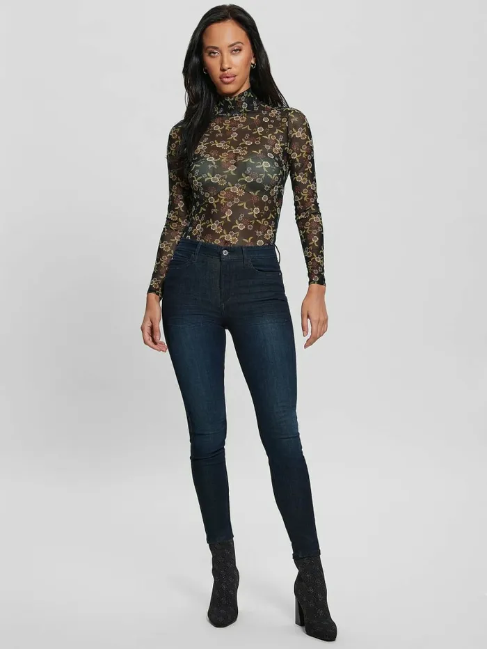GUESS Eco Kamaria Printed Top Night Blooms Print Women Tops GUESS Eco Kamaria Printed Top Night Blooms Print Women Tops