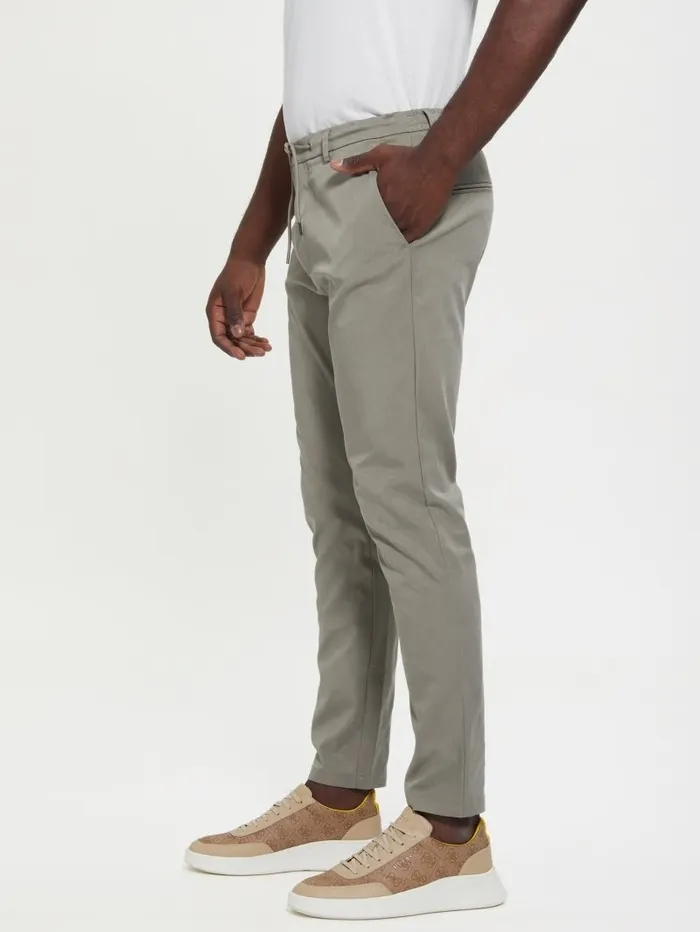 GUESS Eco Technical Pants Mossy Green Men Pants and Shorts GUESS Eco Technical Pants Mossy Green Men Pants and Shorts