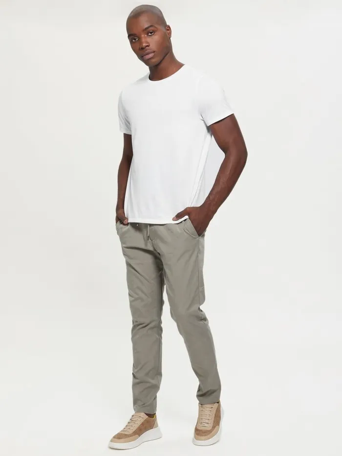 GUESS Eco Technical Pants Mossy Green Men Pants and Shorts GUESS Eco Technical Pants Mossy Green Men Pants and Shorts