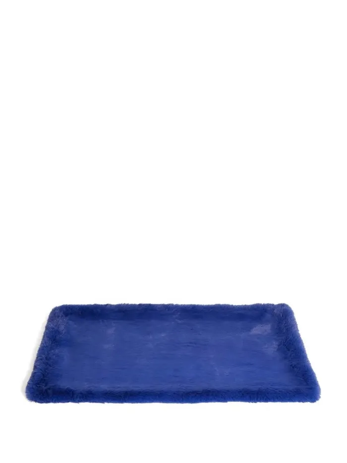 GUESS FauxFur Pet Carpet Indigo Blue Women Home GUESS FauxFur Pet Carpet Indigo Blue Women Home