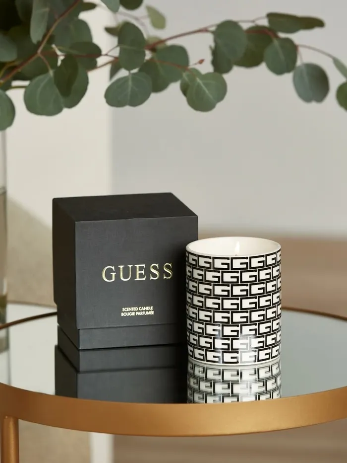 GUESS Greca Candle Black Floral Print Women Home